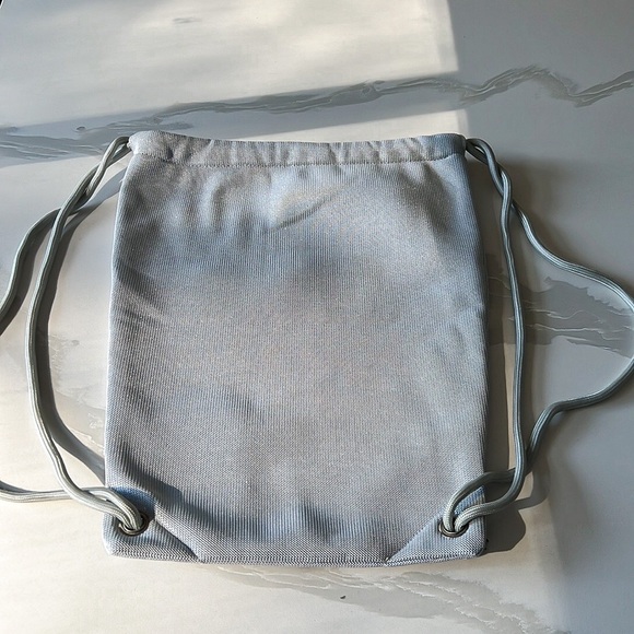 Nike Metallic Silver Mesh Leather Drawstring Backback Bag Unisex main image 14